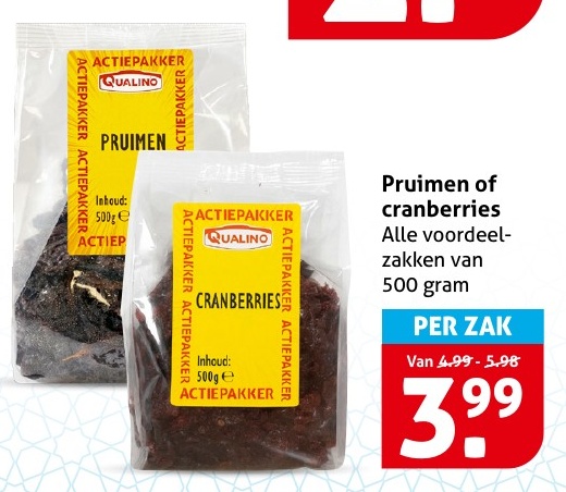 Pruimen of cranberries