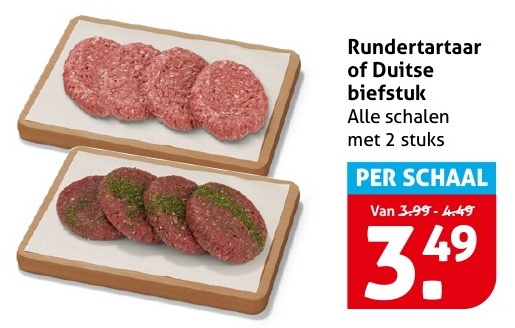 Rundertartaar of Duitse biefstuk