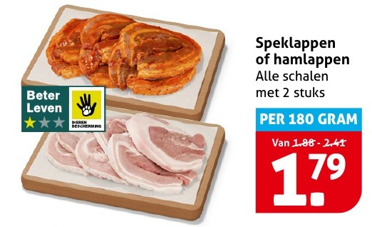 Speklappen of hamlappen