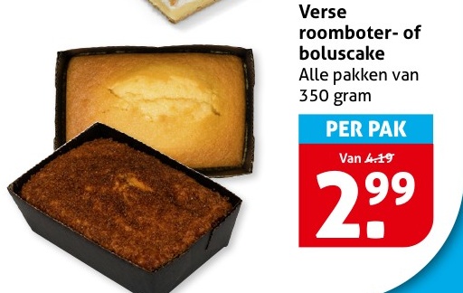 Verse roomboter- of boluscake