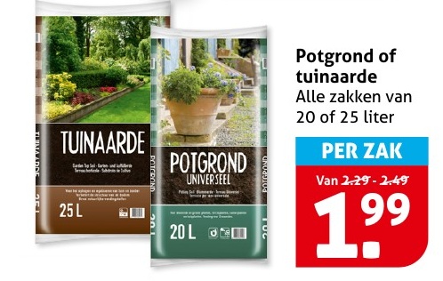 Potgrond of tuinaarde