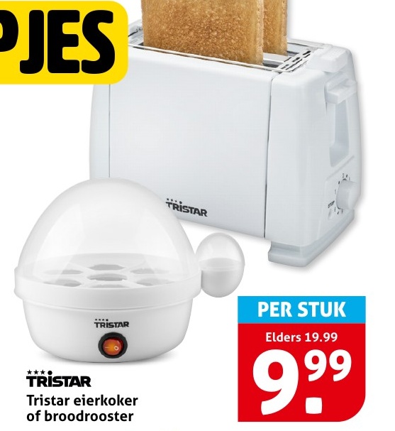 Tristar eierkoker of brooodrooster