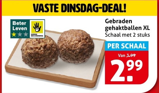 Gebraden gehaktballen XL